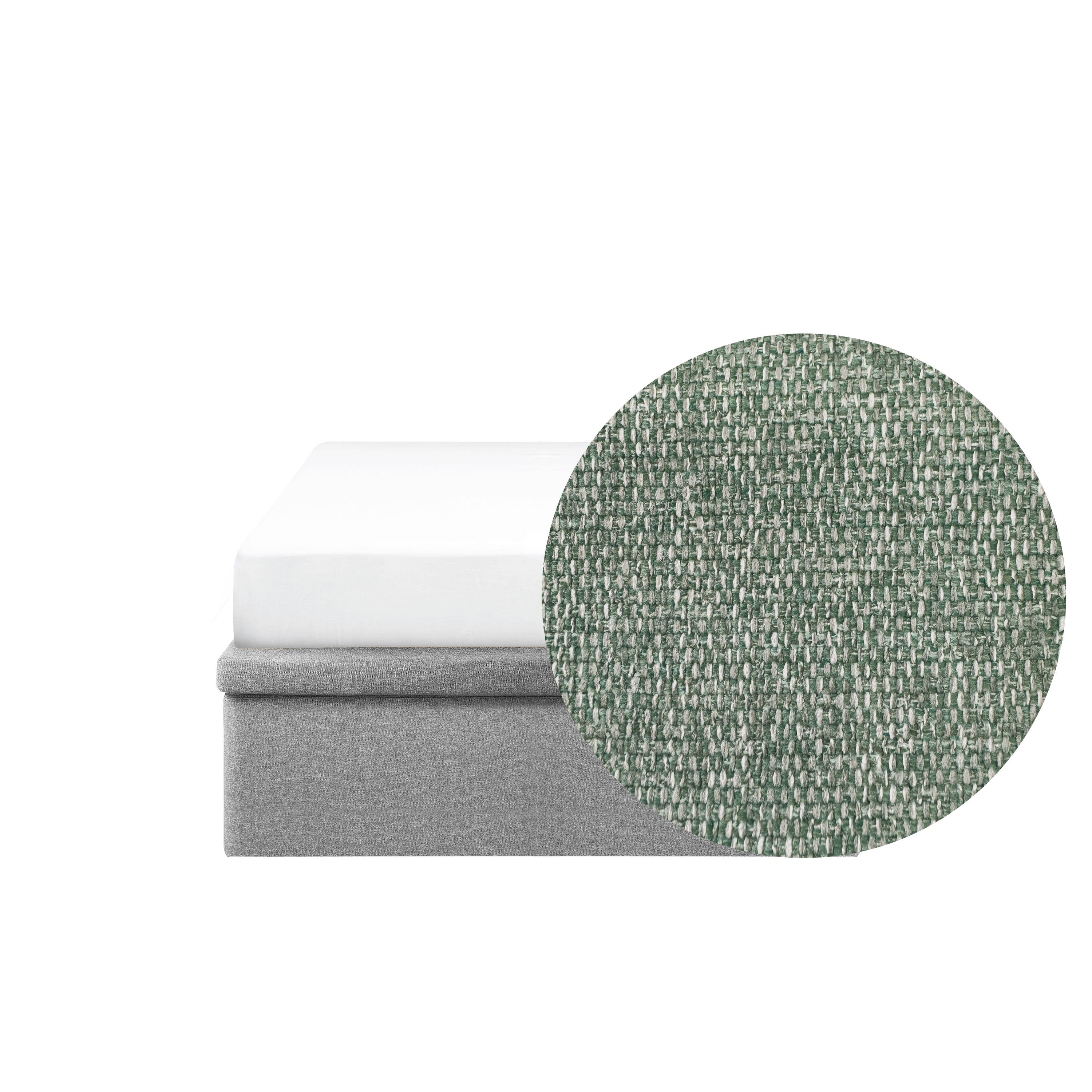 ESSENTIALS Single Storage Bed - Forest (Eco Clean Fabric)