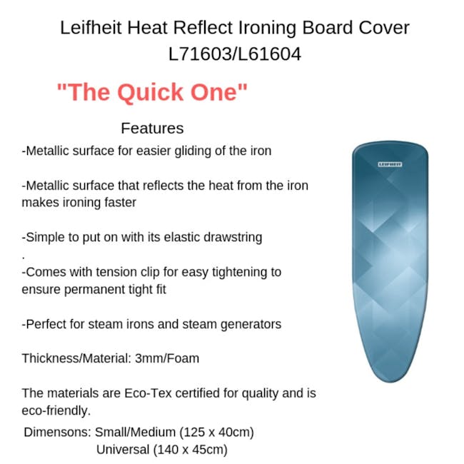 Leifheit Ironing Board Cover Heat Reflect (Universal) - 4