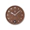 Pace M Size Wall Clock - Brown Wood