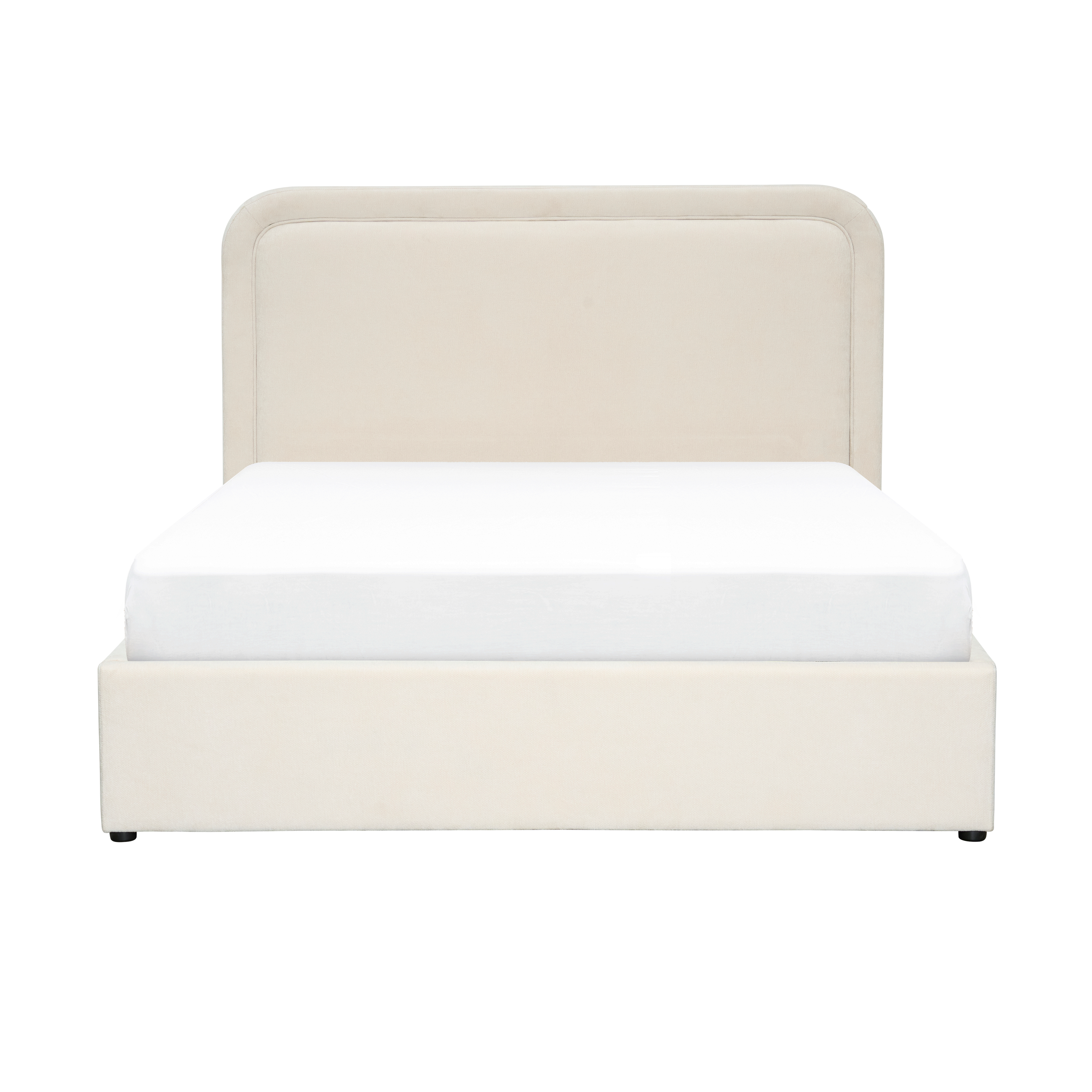 Lumea Queen Storage Bed - Cream