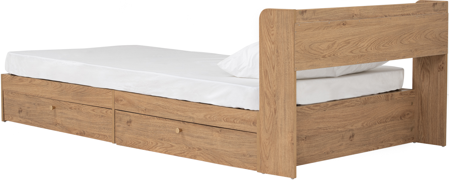 Herschel 2 Drawer Super Single Bed Natural, HV Modern Beds & Bedroom