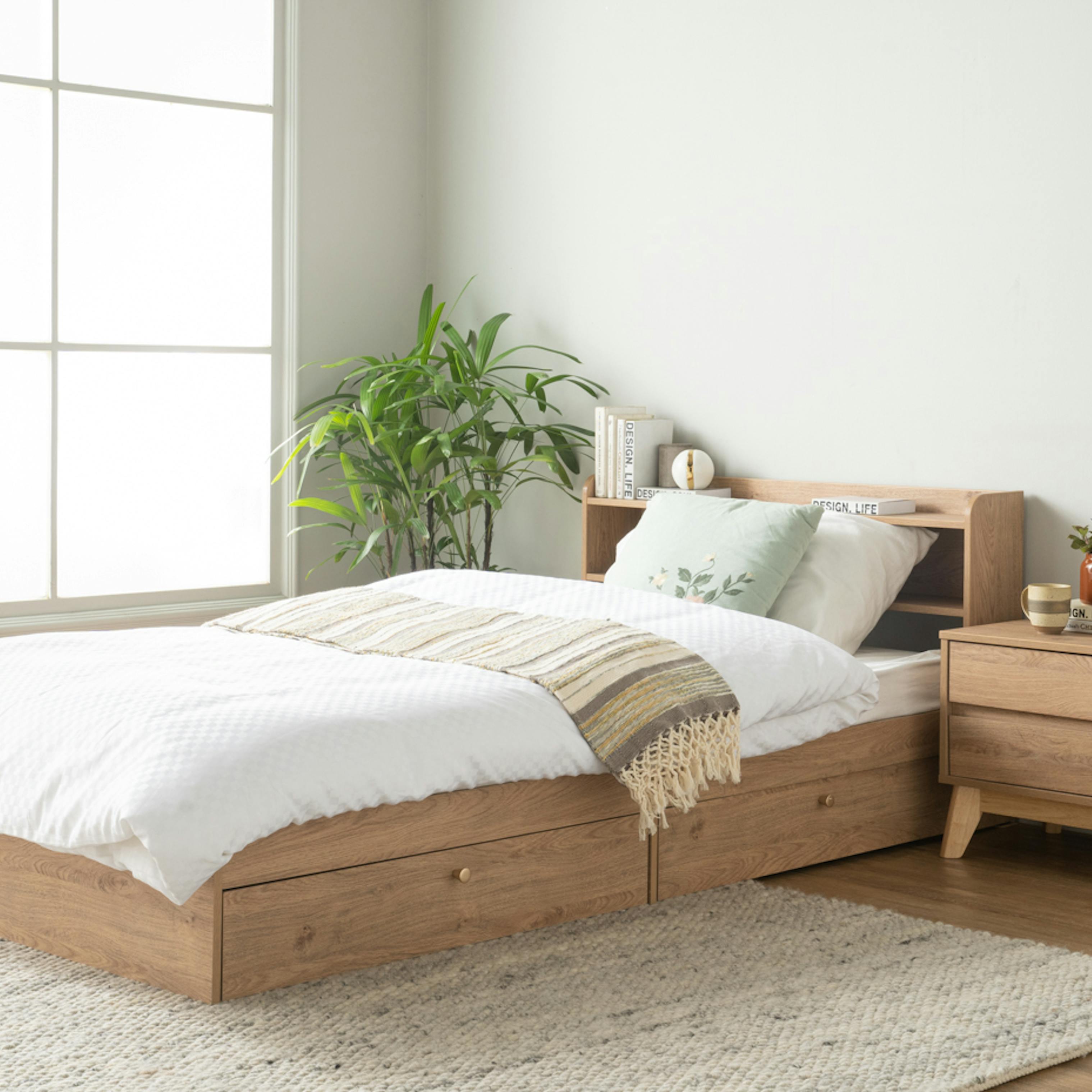 Buy Super Single Bed Frame in Singapore: Super Single Storage Bed
