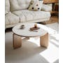 Blair Round Side Table - Oak (Sintered Stone) - 16