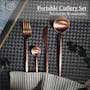 Table Matters Portugese 4pc Cutlery Set - Rose Gold - 1