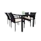 Boulevard Outdoor Dining Set with 4 Chair - White Cushion - 0