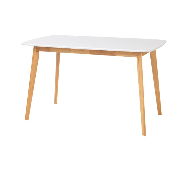 (As-is) Allison Dining Table 1.2m - Natural, White - 2 - 0