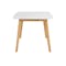 Allison Dining Table 1.2m in Natural, White 4 Linnett Chairs in White and Grey - 2