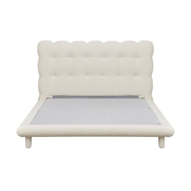 Alexa Queen Bed - White Boucle - 1