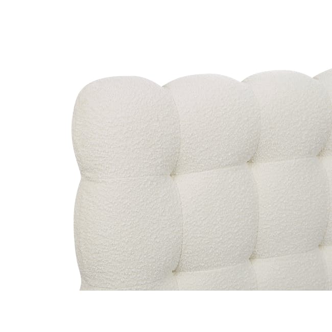 Alexa Queen Bed - White Boucle - 5
