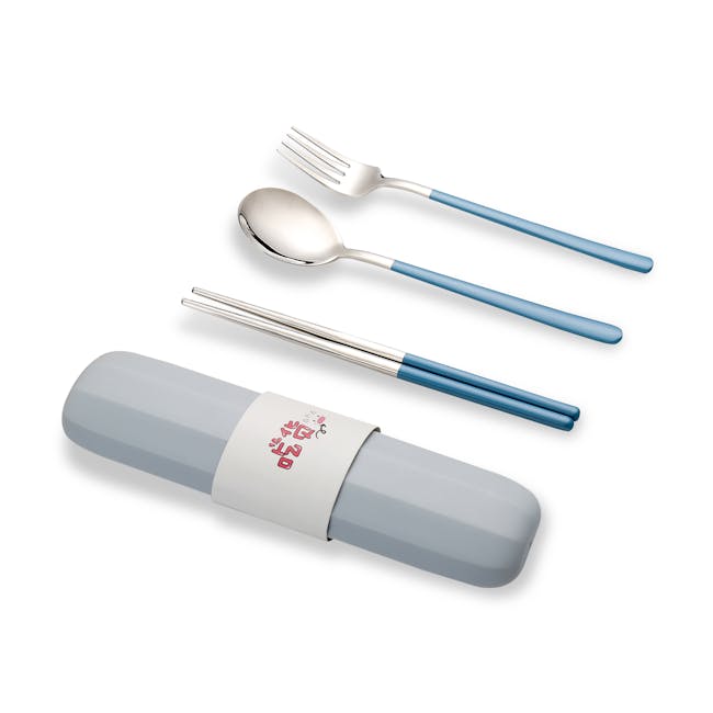 Table Matters Tango 3pc Portable Cutlery Set - Blue - 0