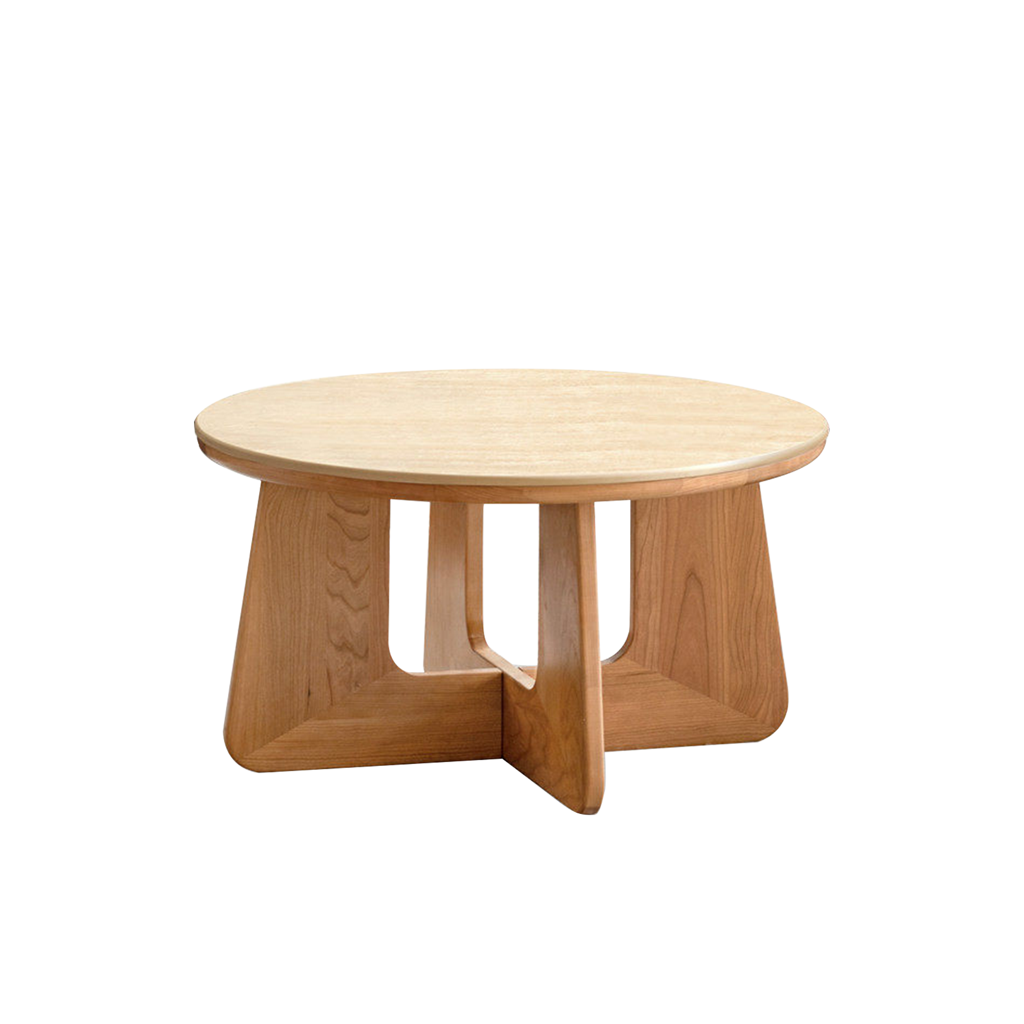Marisa Round Coffee Table 0.7m - Travertine (Sintered Stone)