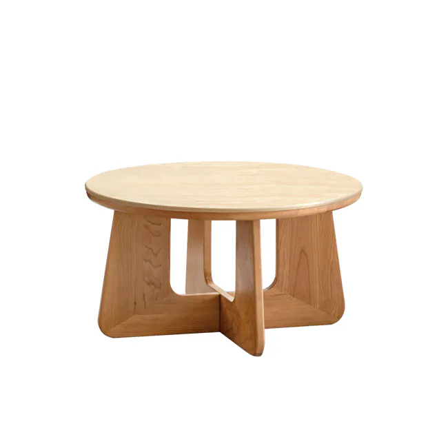 Marisa Round Coffee Table 0.7m - Travertine (Sintered Stone) - 1