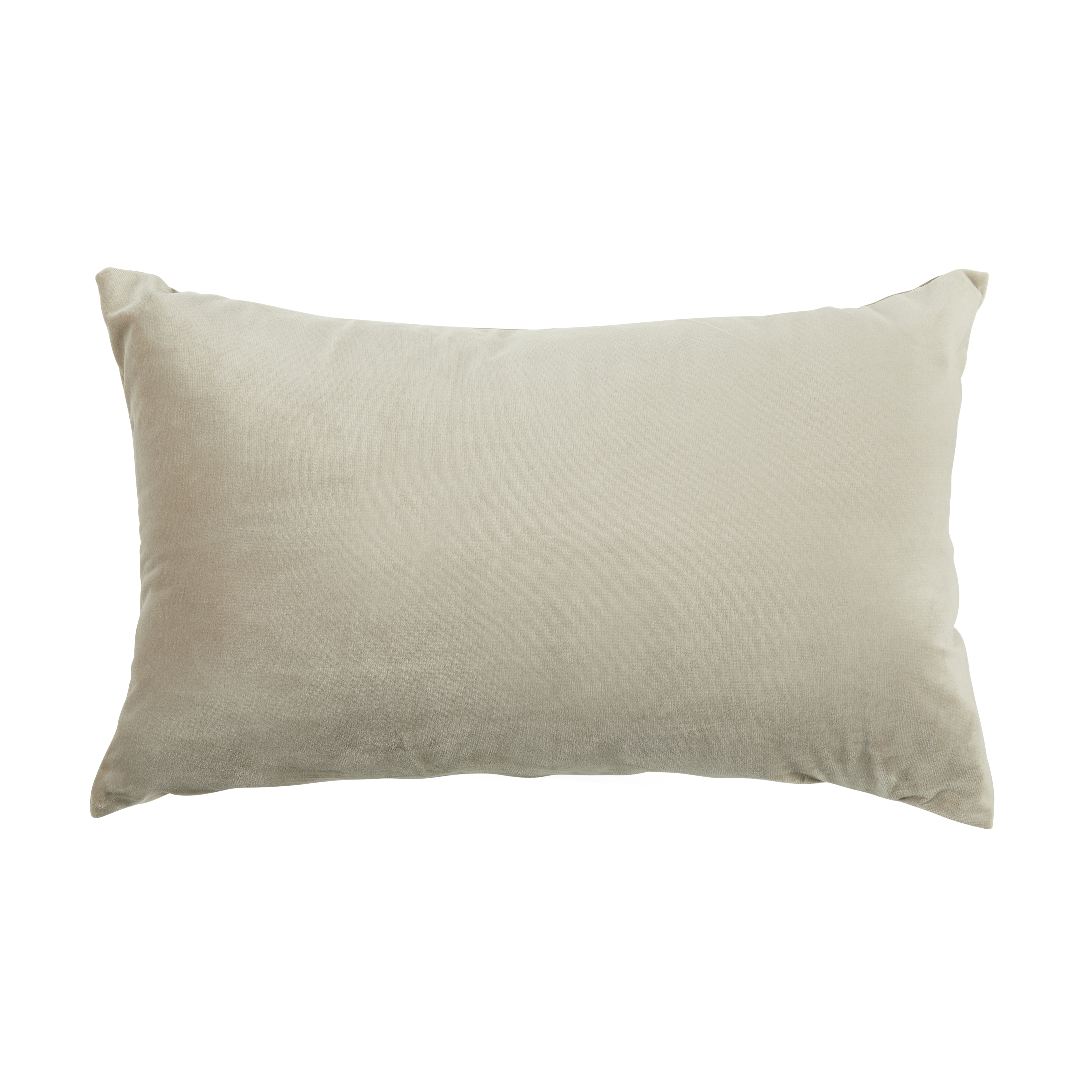 Alyssa Velvet Lumbar Cushion - Taupe