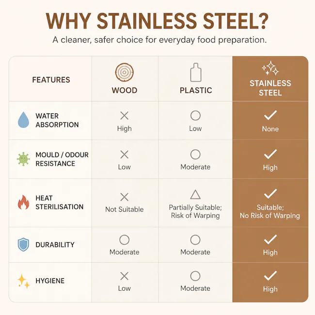 ESSENTIALS Stainless Steel Cutting Board - 3