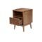 Elias Queen Bed in Walnut with 2 Kyoto Bottom Drawer Bedside Tables in Walnut - 12