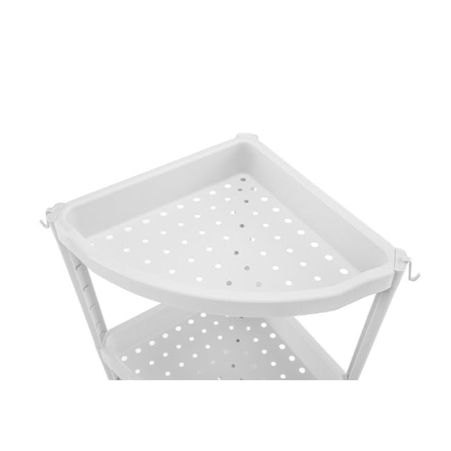 Tessa 3 Tier Corner Storage - White - 4