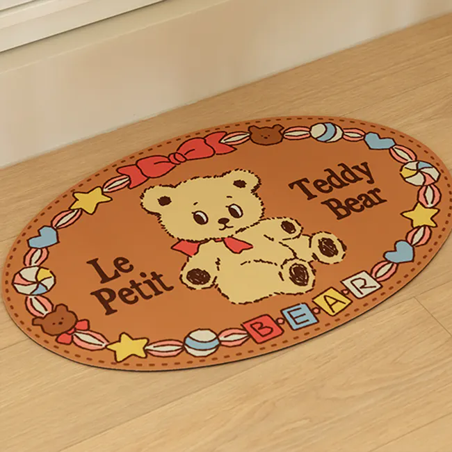 DAILYLIKE Washable Soft Diatomite Bath Mat - Le Petit Bear - 3
