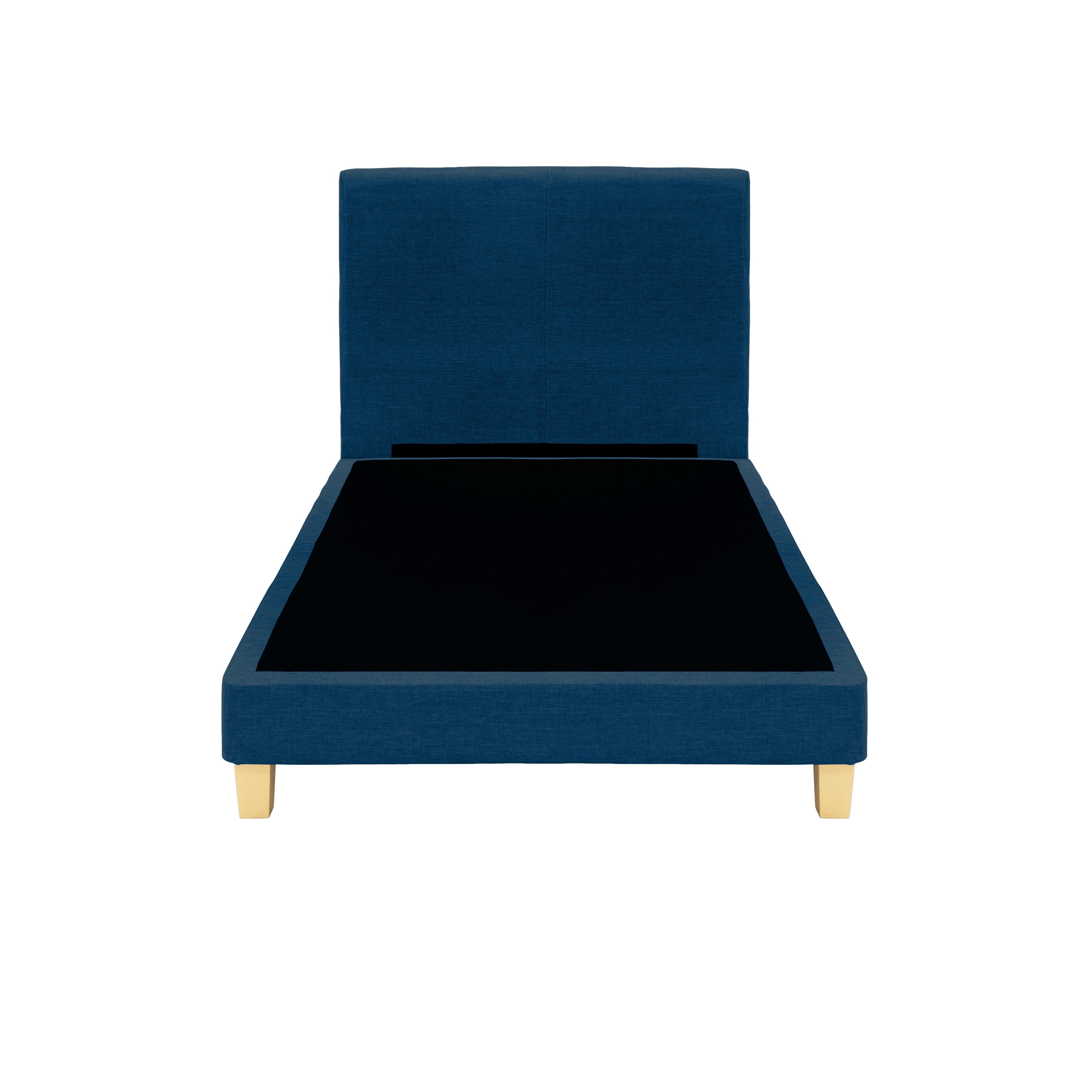 ESSENTIALS Super Single Headboard Divan Bed Denim (Fabric