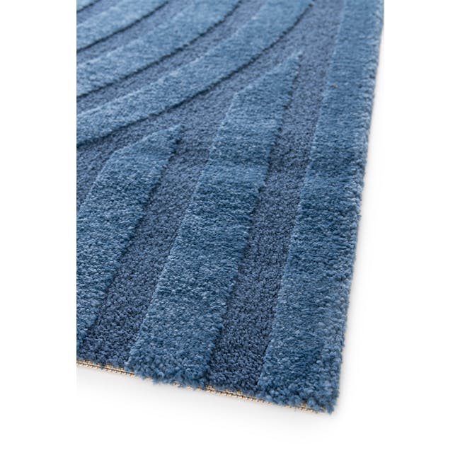Cocoon High Pile Rug - Navy Lanes (2 Sizes) - 5 - Soft, fluffy, blue, textured, rug, carpet, area rug, area rug design, area