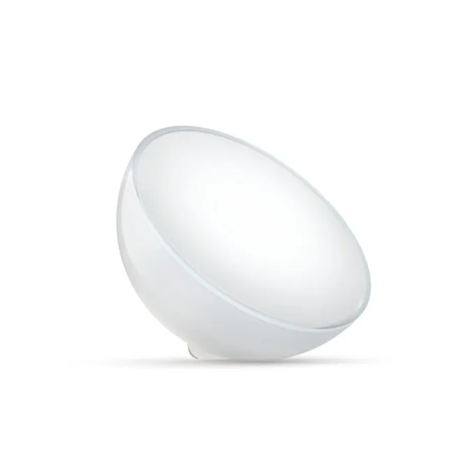 Philips Hue Go V2 - 3 - White, oval-shaped, modern, sleek, minimalist, futuristic, digital display, LED, glossy