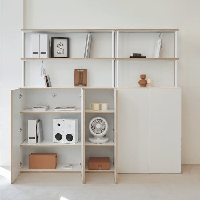 Nowa Bookshelf 1.2m - White, Oak - 2