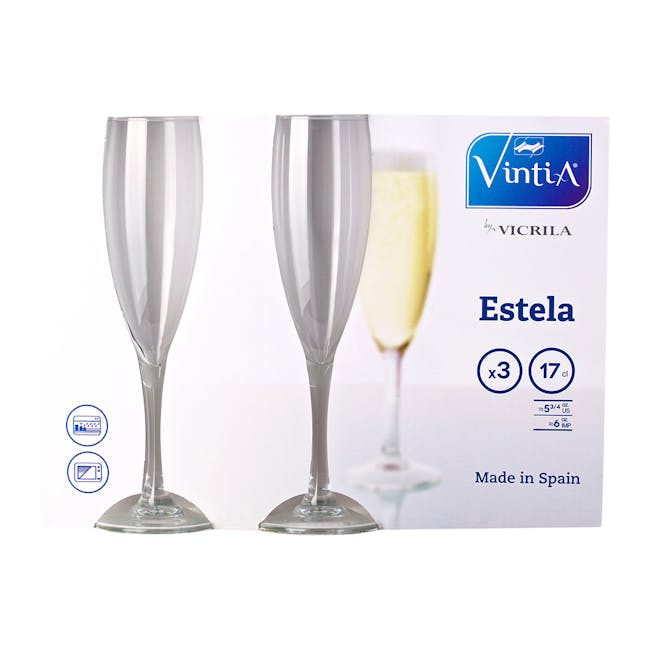 Estela Champagne Flute 17cl (Set of 3) - 1