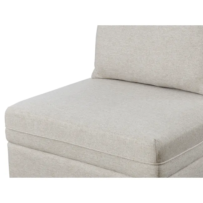 Cameron 4 Seater Storage Sofa - Sand (Fabric) - 18 - Light beige fabric sofa, textured upholstery, modern design, soft