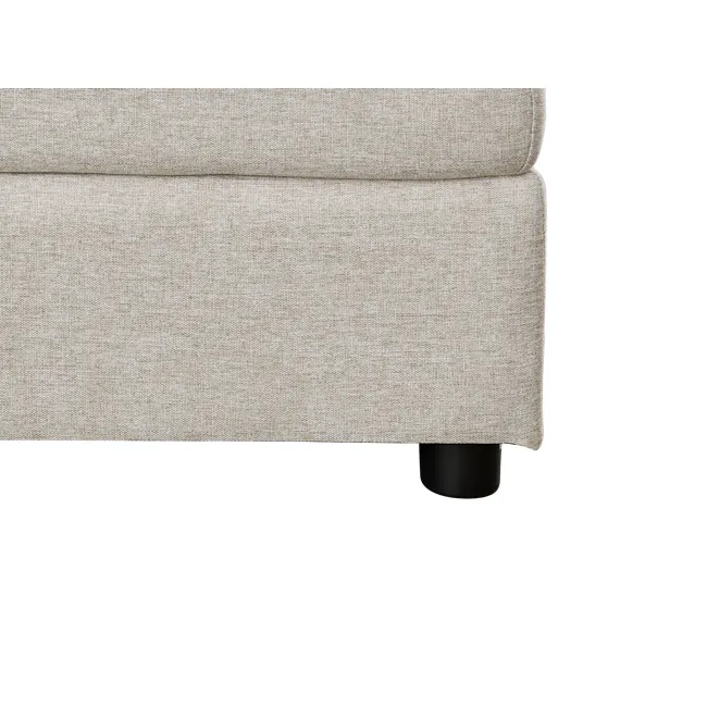 Cameron Storage Armless Unit - Sand (Fabric) - 7 - Burlap fabric texture, beige color, woven pattern, clean lines, soft