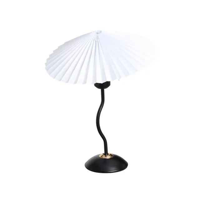 Willow Pleat Table Lamp - White - 1