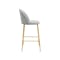 Chloe Bar Chair - Pale Grey (Fabric) - 1