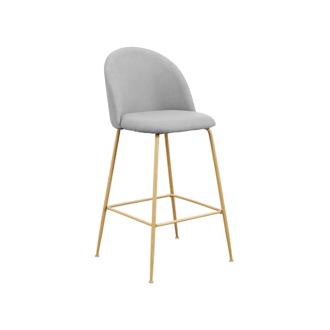 Chloe Bar Chair - Pale Grey (Fabric) - 0