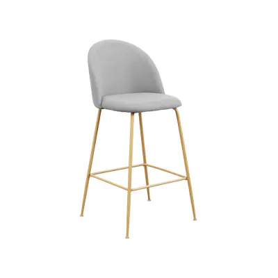 Chloe Bar Chair - Pale Grey (Fabric)