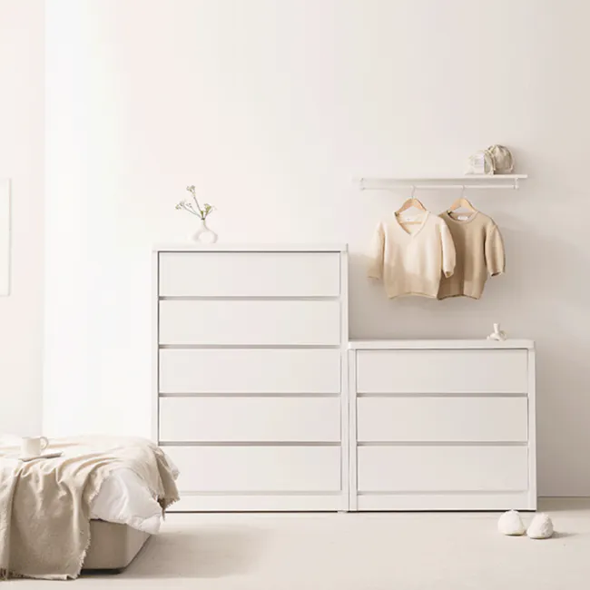 (As-is) Kye 3 Drawer Chest 0.8m - White - 21