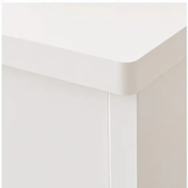 Kye 3 Drawer Chest 0.8m - White - 7 - Minimalist design, clean lines, modern aesthetic, simple color palette, white ceiling
