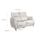 Cole 2 Seater Recliner Sofa - Warm Grey (Genuine Cowhide + Faux Leather) - 8