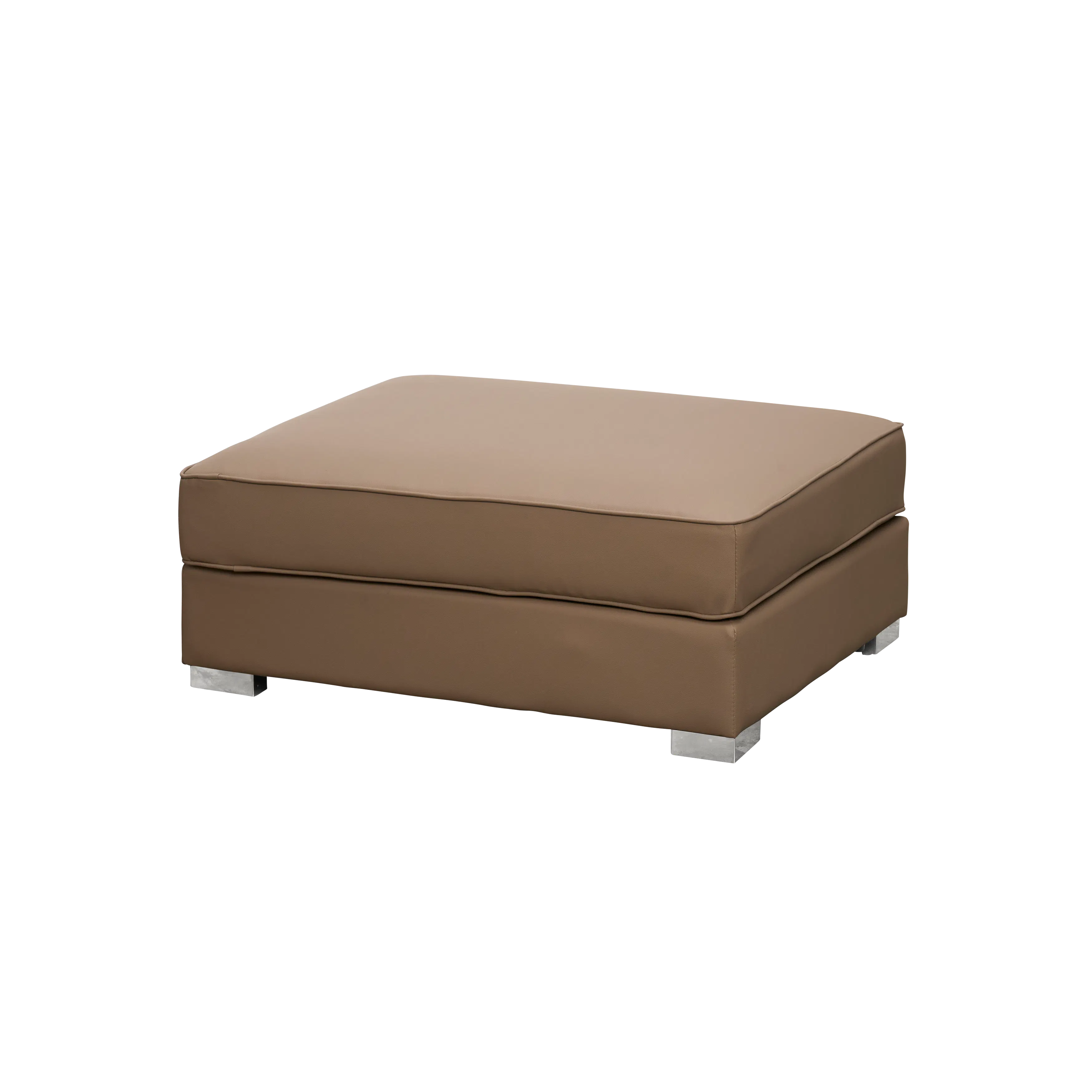 Paris Ottoman - Brown (Faux Leather) - 14