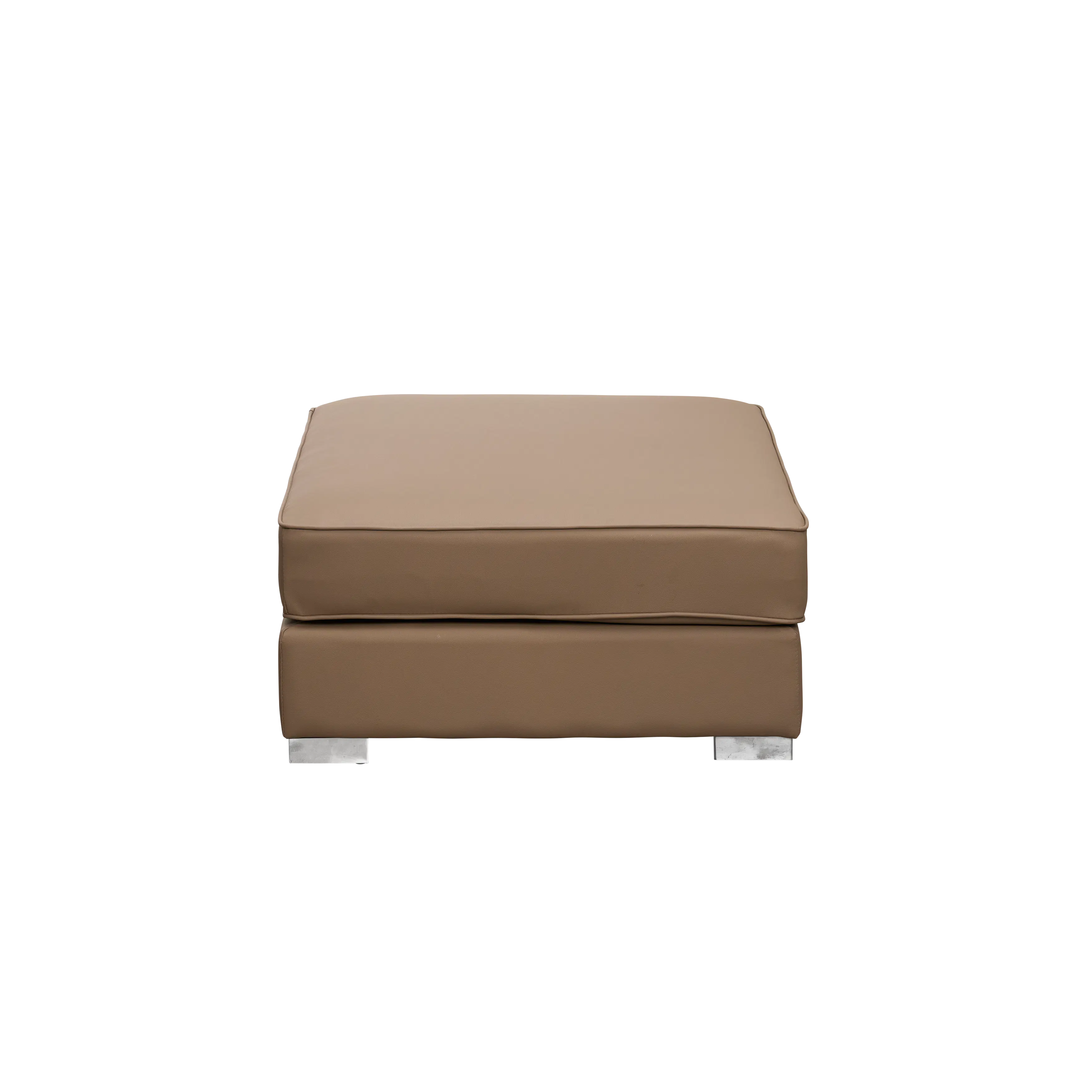 Paris Ottoman - Brown (Faux Leather) - 15