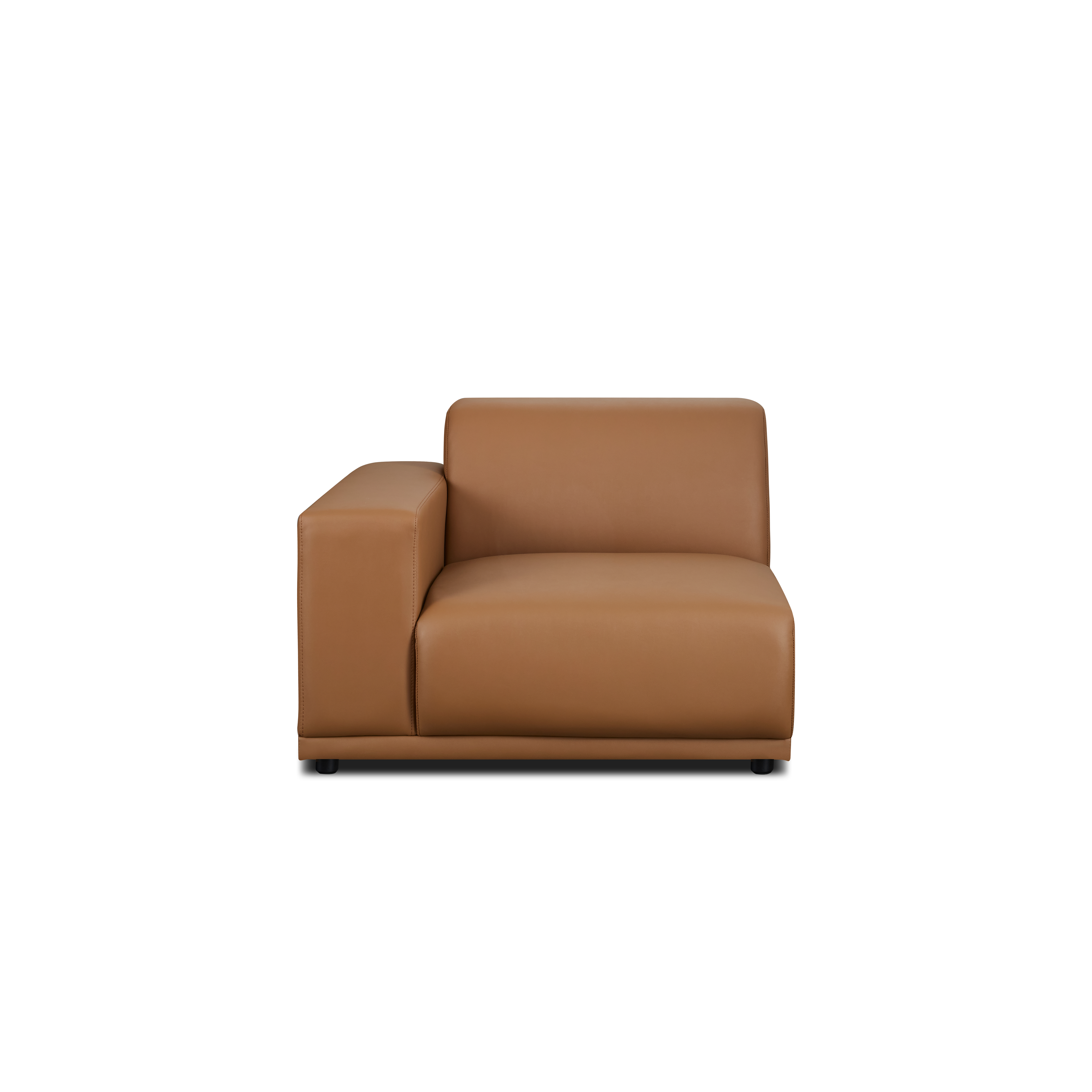 Milan Left Arm Unit - Caramel Tan (Faux Leather)