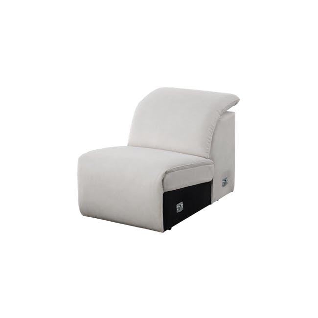Harmony 3 Seater Power Recliner Sofa - Misty Grey (Scratch Resistant) - Zero Wall - 21 - Luxurious white upholstered chair