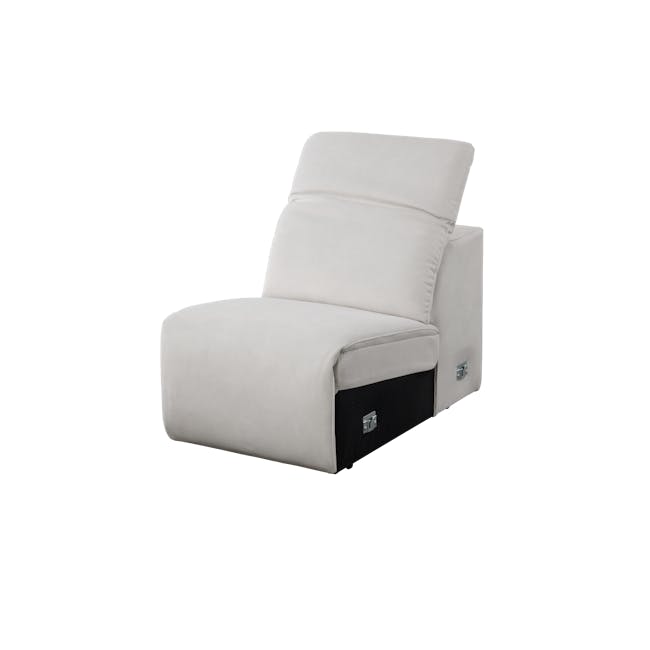 Harmony 3 Seater Power Recliner Sofa - Misty Grey (Scratch Resistant) - Zero Wall - 22 - Modern minimalist white upholstered