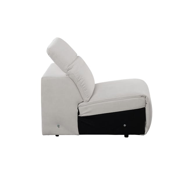 Harmony 3 Seater Power Recliner Sofa - Misty Grey (Scratch Resistant) - Zero Wall - 24 - Luxurious white upholstered