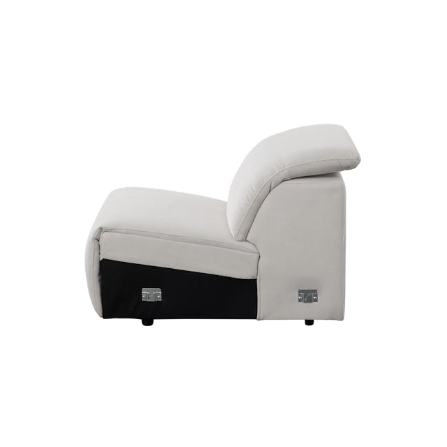 Harmony 3 Seater Power Recliner Sofa - Misty Grey (Scratch Resistant) - Zero Wall - 28 - Luxurious beige recliner with black