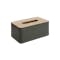 Wooden Tissue Box - Olive