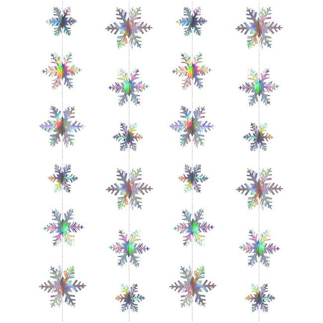 Snowflakes Paper Decor - Holographic - 0