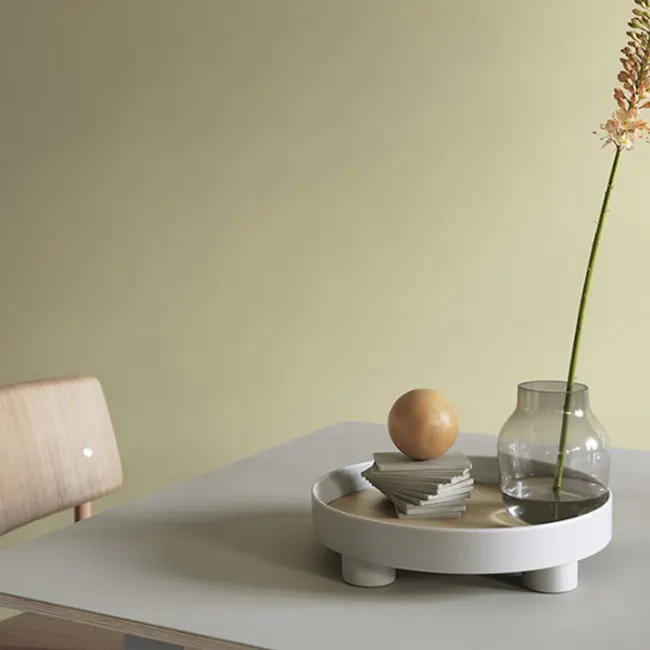 Edd Nordic Tray with Stand - Black - 3 - Modern minimalist table, light beige wall, abstract art, soft natural light