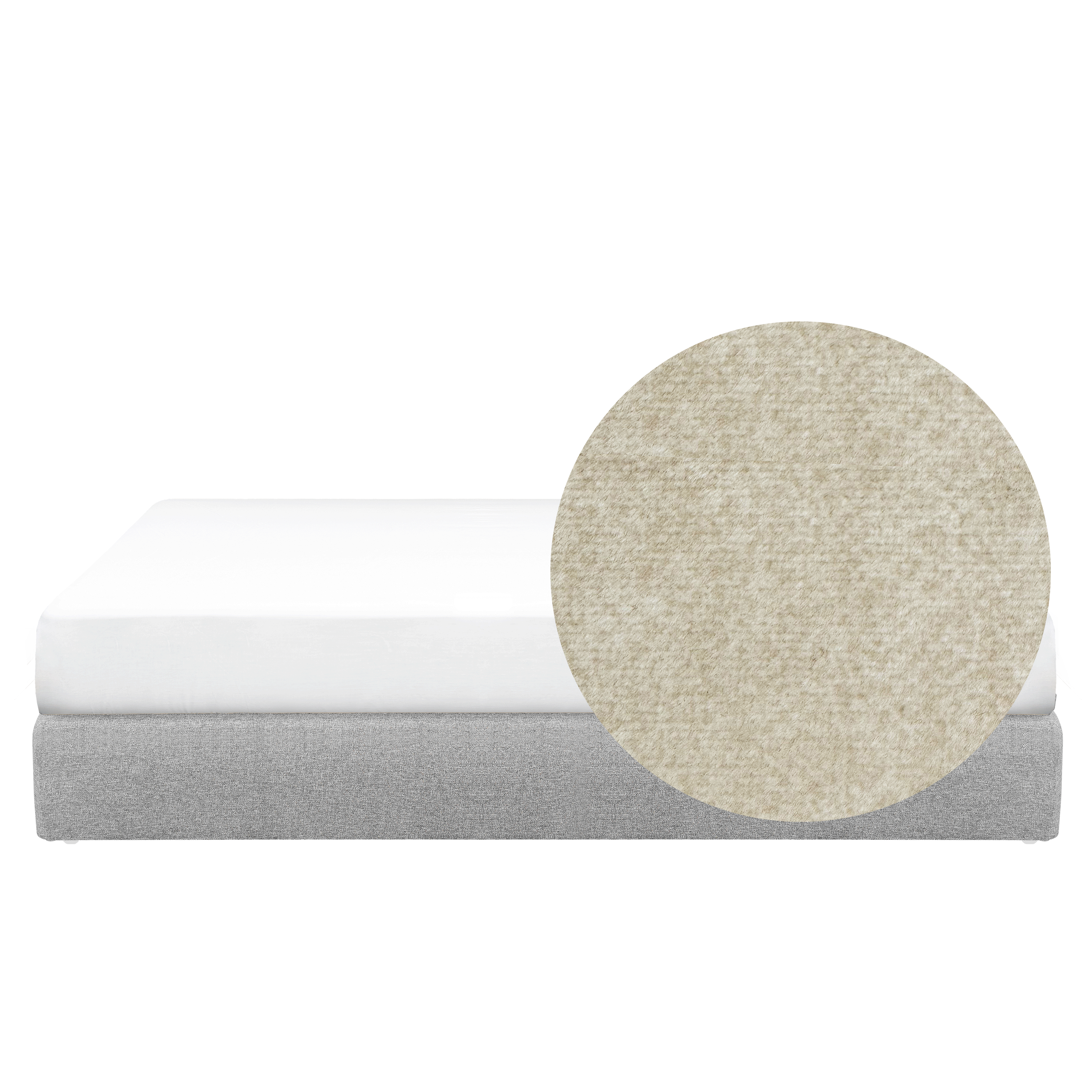 ESSENTIALS King Box Bed - Latte (Pet Friendly)