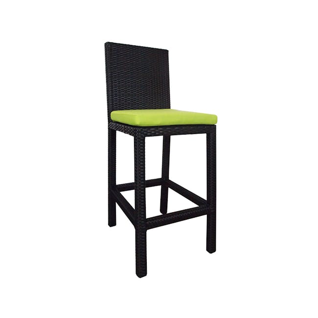 Midas 4 Chair Bar Set - Green Cushion - 2