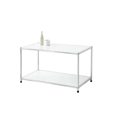 Cusso Stainless Steel Coffee Table 0.7m - Pure White