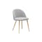 Irma Extendable Table 1.6m-2m with 4 Chloe Dining Chairs in Pale Grey - 10