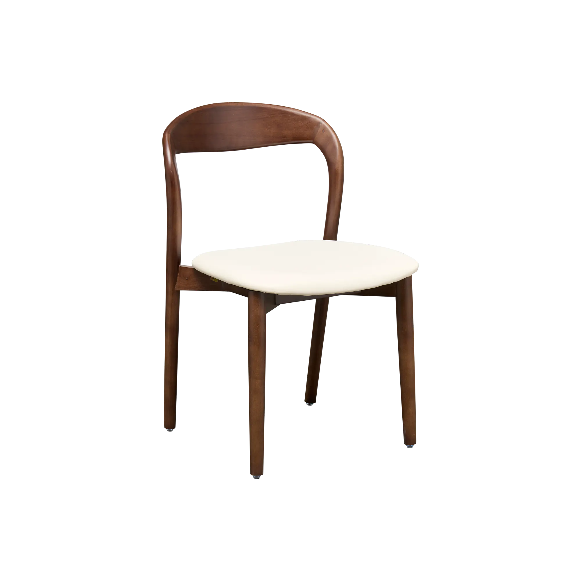 (As-is) Camry Dining Chair - Walnut, Ivory (Pet Friendly) - 7